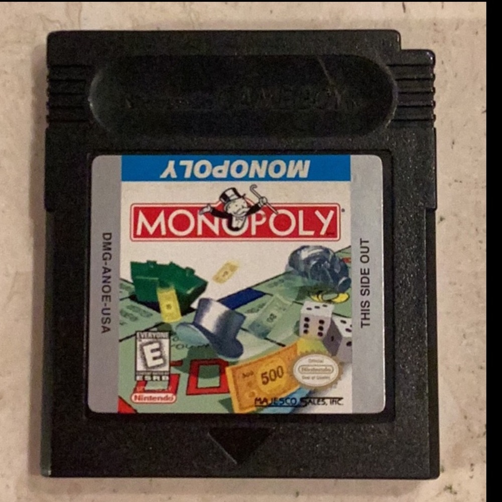Monopoly Game Boy Game Nintendo Gameboy Authentic